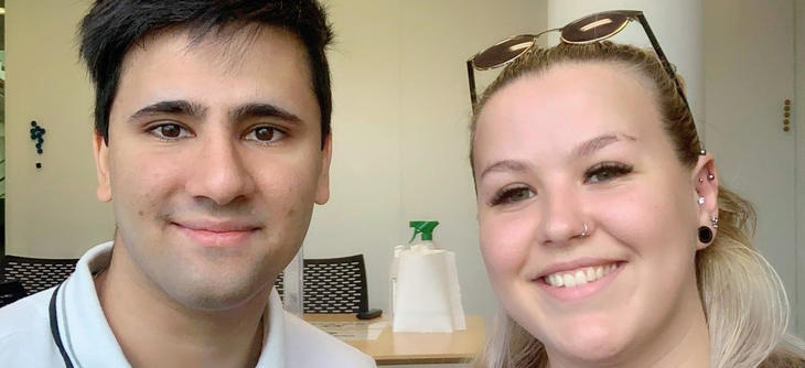 Arvin Doriani og Emma Marie Hansen besto fagprøven i IKT-servicefaget med glans. Vi gratulerer! Foto: Privat